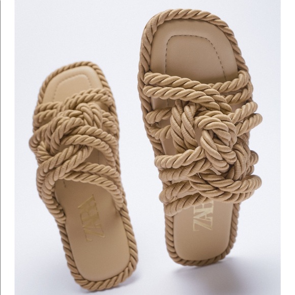 Zara low heel knotted sandals - Main Image